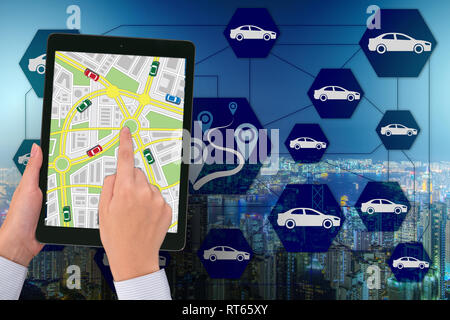 Konzept der Auto online bestellen Stockfoto