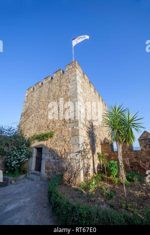 Turm von Blut an der Templer Festung von Jerez de los Caballeros, Spanien. Hier waren die Templer, die die Auflösung der Orde akzeptieren nicht enthauptet Stockfoto