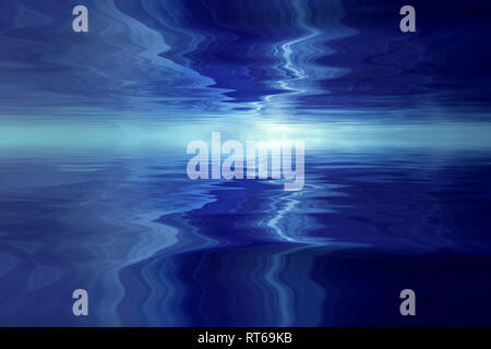 Helles Licht im Wasser reflektiert Stockfoto