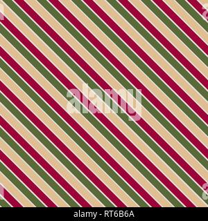 Vektor nahtlose Textur in weihnachtlichen Farben mit Slating Linien. EPS 10. Stock Vektor