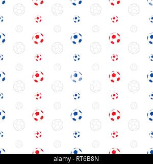 Vektor nahtlose Muster mit schwarzen und weißen Fußball Stock Vektor