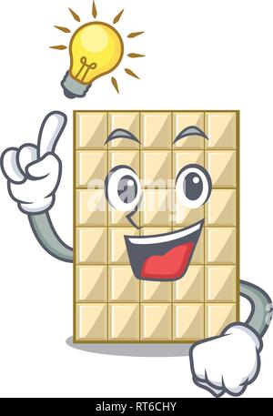 Eine Idee haben, isolierte weiße Schokolade mit Charakter Stock Vektor