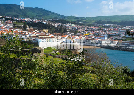 Portugal, Azoren, Terceira, Angra do Heroismo, blicken über die Stadt Stockfoto