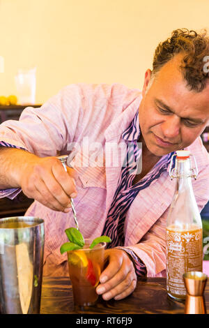 Fantastische Botanicals Alkohol frei Festival bar an Beltane Fire Festival, Sussex, UK Stockfoto