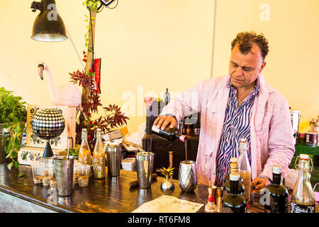 Fantastische Botanicals Alkohol frei Festival bar an Beltane Fire Festival, Sussex, UK Stockfoto