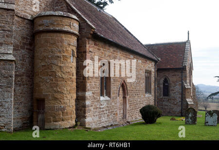 St. Johannes der Täufer in der Wüste Kirche, Obere Shuckburgh, Warwickshire, England, Großbritannien Stockfoto