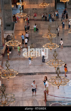 Asien, Türkei, Istanbul, Hagia Sophia innen Stockfoto