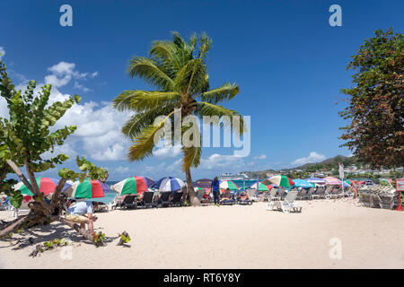 Tropischer Strand Grand Anse Bay, Saint George Parish, Grenada, kleine Antillen, Karibik Stockfoto