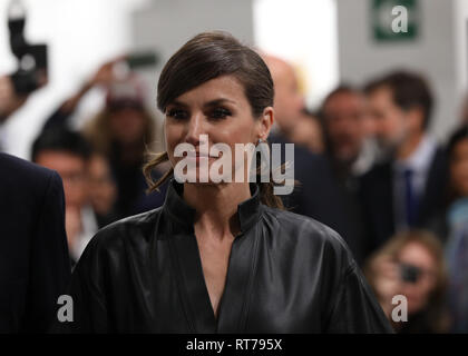 Madrid, Spanien. 28 Feb, 2019. Die Königin Letizia hat der Kunstmesse ARCO 2019 in Madrid Quelle: Jesus Hellin/ZUMA Draht/Alamy Leben Nachrichten eingeweiht Stockfoto