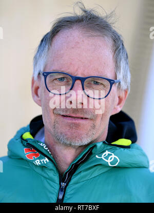 Seefeld, Österreich. 28 Feb, 2019. Langlauf, World Championship. Stefan Schwarzbach, der Sprecher des Deutschen Skiverbandes (DSV). Credit: Hendrik Schmidt/dpa-Zentralbild/dpa/Alamy leben Nachrichten Stockfoto