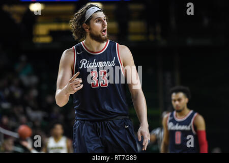 Fairfax, Virginia, USA. 27 Feb, 2019. GRANT GOLDENE (33), die in Aktion während des Spiels an EagleBank Arena in Fairfax, Virginia statt. Credit: Amy Sanderson/ZUMA Draht/Alamy leben Nachrichten Stockfoto