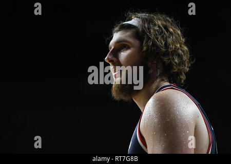 Fairfax, Virginia, USA. 27 Feb, 2019. GRANT GOLDENE (33), die in Aktion während des Spiels an EagleBank Arena in Fairfax, Virginia statt. Credit: Amy Sanderson/ZUMA Draht/Alamy leben Nachrichten Stockfoto