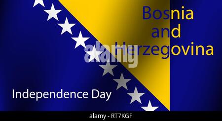 Bosnien und Herzegowina Independence Day Hintergrund. Kreatives Konzept für Banner, Plakate und Drucken. Vector Illustration Stock Vektor