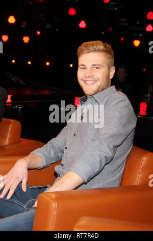 Gäste im NDR Talkshow in Hamburg Mit: Leon Bareither (Jungwinzer und Snowboarder) Wo: Hamburg, Deutschland Wann: 25 Jan 2019 Credit: Becher/WENN.com Stockfoto