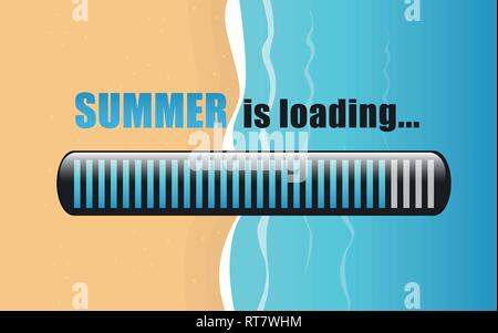 Sommer ist laden Strand Hintergrund Vektor-illustration EPS 10. Stock Vektor