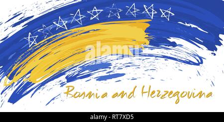 Bosnien und Herzegowina Independence Day Hintergrund. Kreatives Konzept für Banner, Plakate und Drucken. Vector Illustration Stock Vektor