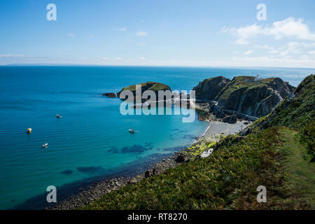 United Kingdom, England, Devon, Insel Lundy, Bristol Channel, Hafen Stockfoto