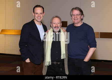 Feier zur Neueröffnung von My Fair Lady im Vivian Beaumont Theatre. Mit: Harry Hadden-Paton, Allan Corduner, Bartlett Sher Wo: New York, New York, United States Wenn: 27 Jan 2019 Credit: Joseph Marzullo/WENN.com Stockfoto