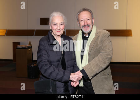 Feier zur Neueröffnung von My Fair Lady im Vivian Beaumont Theatre. Mit: Rosemary Harris, Allan Corduner, Wo: New York, New York, United States Wenn: 27 Jan 2019 Credit: Joseph Marzullo/WENN.com Stockfoto