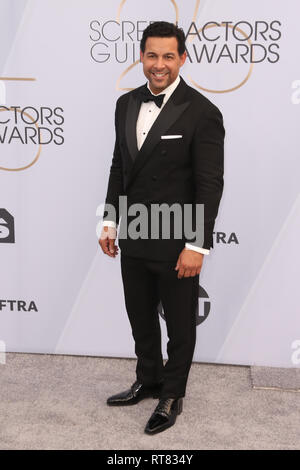 Die 25. jährliche Screen Actors Guild Awards im Shrine Auditorium mit: Jon Huertas Wo: Los Angeles, Kalifornien, Vereinigte Staaten, wenn: 27 Jan 2019 Credit: FayesVision/WENN.com Stockfoto