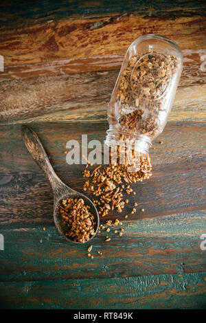 Crunchy Kürbis Müsli Stockfoto