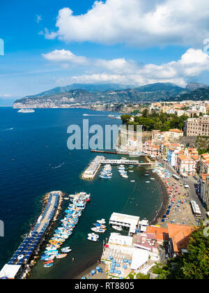 Italien, Kampanien, Amalfiküste und Sorrent, Bleu Village, Marina Piccola Stockfoto