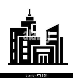 Stadt Symbol, Vector Illustration, Business Glyphe Stockfoto