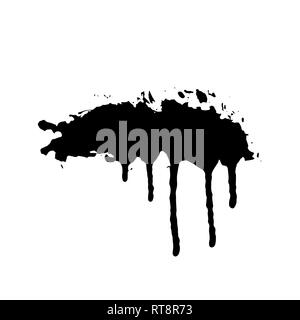 Spray tropfen Banner. Grunge Hand gezeichnet Vector Illustration. Stock Vektor