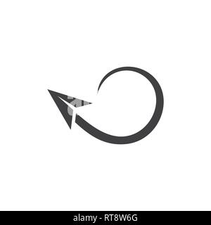Paper Plane Bewegung Swoosh Logo Vektor Stock Vektor