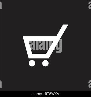 Abstrakte Buchstaben d Warenkorb einfaches Logo Vektor Stock Vektor