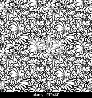 Paisley Hand gezeichnet nahtlose Muster. Damast Kugelschreiber Textur. Buta Zeichnung. Teardrop Blumenmotiven. Vintage verzierten Hintergrund. Textilien, Tapeten, Geschenkpapier ornamental Design Stock Vektor