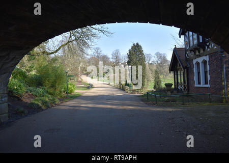 Preston Avenham Park/Miller Park Torbogen Stockfoto