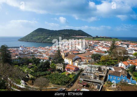 Portugal, Azoren, Terceira, Angra do Heroismo, blicken über die Stadt Stockfoto