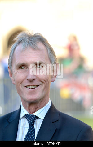 Nigel Evans MP (Con: Ribble Valley) am Westminster College Green, 26. Februar 2019 Stockfoto