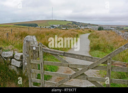 Die Dartmoor Stadt Princetown in Devon Stockfoto