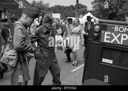 Southwick Dorf der Zweite Weltkrieg D-Day Revival 2018. Armee Bombenentschärfung. Stockfoto