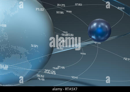 3D-Rendering, Daten und Grafiken Stockfoto