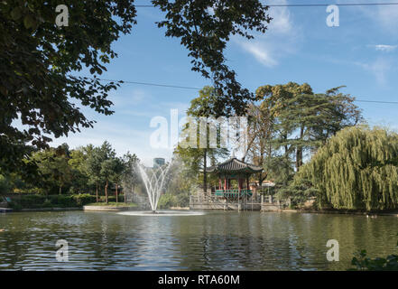 Jardin d'Acclimatation vor Kurzem renoviert wurde dieses Pariser touristische Attraktion zu seiner ehemaligen Pracht wieder in Kraft zu setzen. Stockfoto