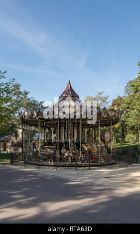 Jardin d'Acclimatation vor Kurzem renoviert wurde dieses Pariser touristische Attraktion zu seiner ehemaligen Pracht wieder in Kraft zu setzen. Stockfoto