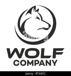 Moderne wolf Logo Stockfoto