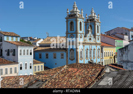 Der historische Stadtteil Pelourinho in Salvador in Brasilien Stockfoto