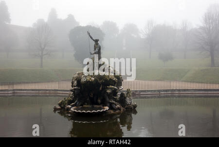 Neptun-Brunnen in der Mitte des Boboli-Gartens. Der Bildhauer Stoldo Lorenzi. Florenz Stockfoto