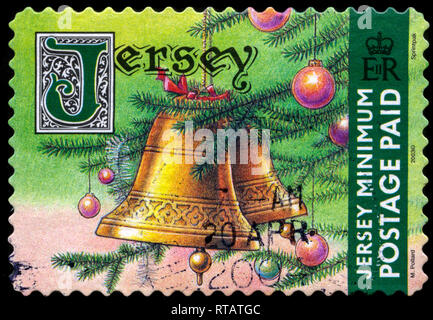 Briefmarke aus Jersey im Weihnachten 2003 Serie Stockfoto