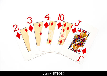 Poker Hand spülen Stockfoto