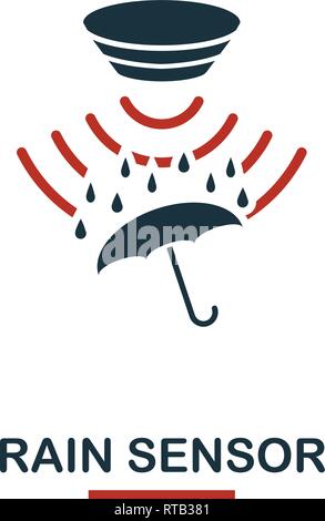 Regensensor Symbol von Sensoren icons Collection. Kreative zwei Farben design Symbol Regensensor Symbol. Web Design, Apps, die Softwarenutzung. UI und UX Stock Vektor