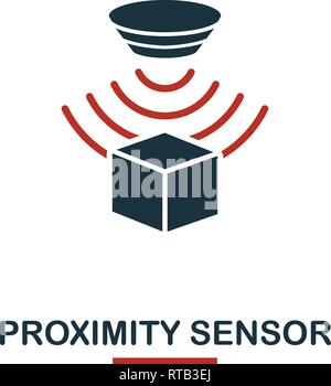 Näherungssensor Symbol von Sensoren icons Collection. Kreative zwei Farben design Symbol Symbol des Näherungssensors. Web Design, Apps, die Softwarenutzung. UI und Stock Vektor
