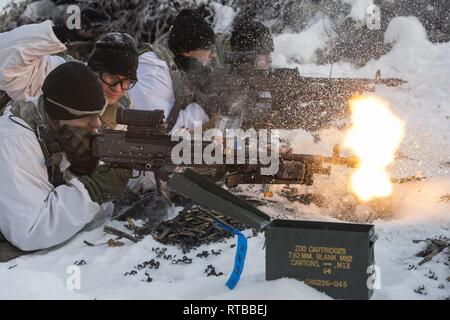 Armee Fallschirmjäger zu Blackfoot Unternehmen, 1.BATAILLON Infanterie Regiment, 501St Fallschirm, 4 Infantry Brigade Combat Team zugewiesen sind Stockfoto