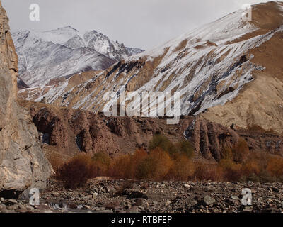 Berglandschaft in der Nähe von Hankar, einem abgelegenen Dorf in Markha Valley, Ladakh Stockfoto