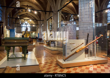 Vleeshuis/Metzgerei Halle/Fleisch Haus, ehemaliges Zunfthaus jetzt Museum über Musikinstrumente in Antwerpen, Belgien Stockfoto