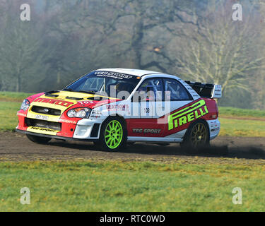 Aaron Newby, Subaru Impreza, Rennen, Retro, Rallye, Sonntag, 24 Februar, 2019, retro, Nostalgie, Motorsport, Autos, Fahrzeuge, racing, klassische Autos, Stockfoto